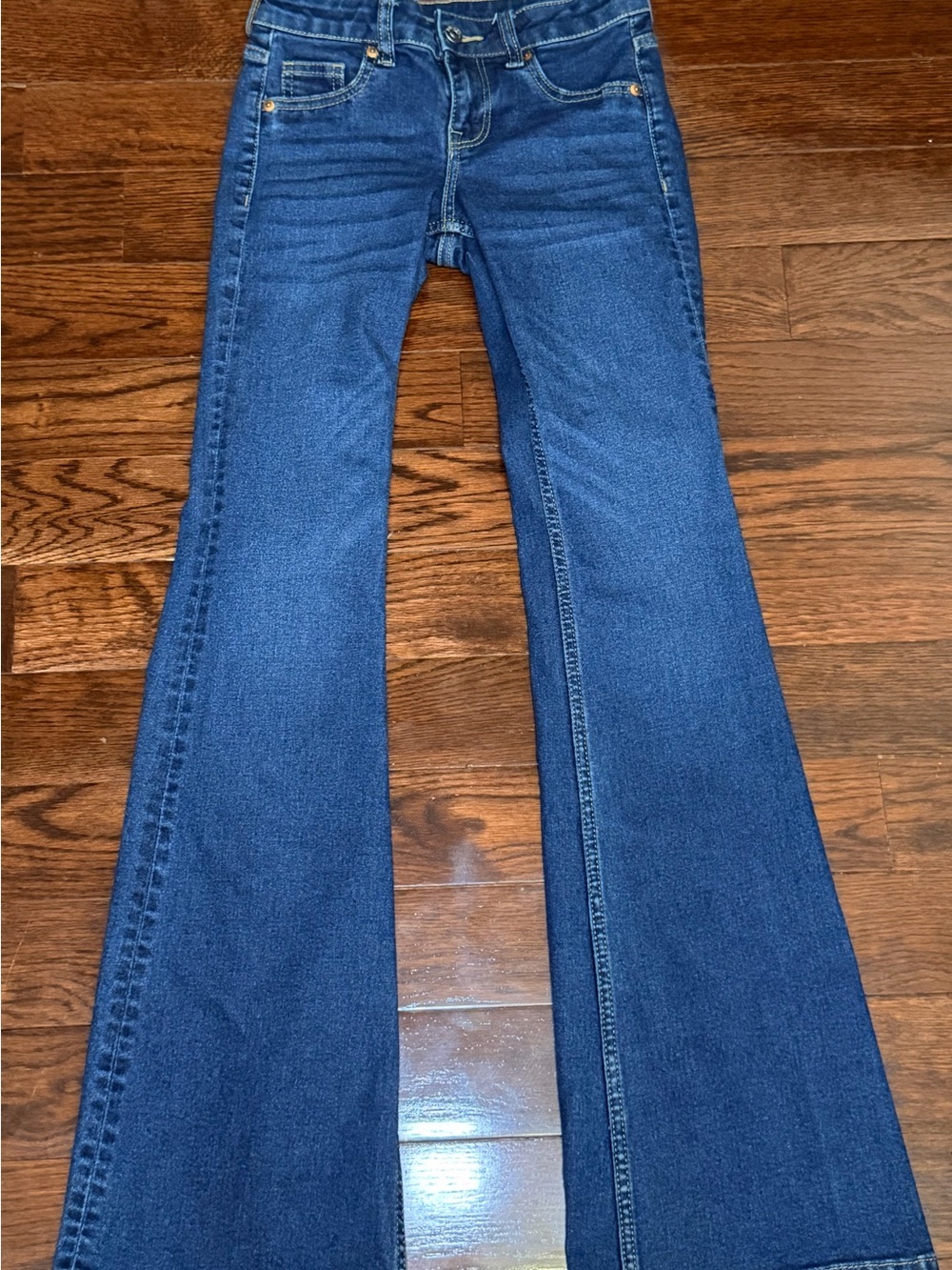 H & M Divided Bell Bottom Women’s Dark Blue Flared Jeans Size 0